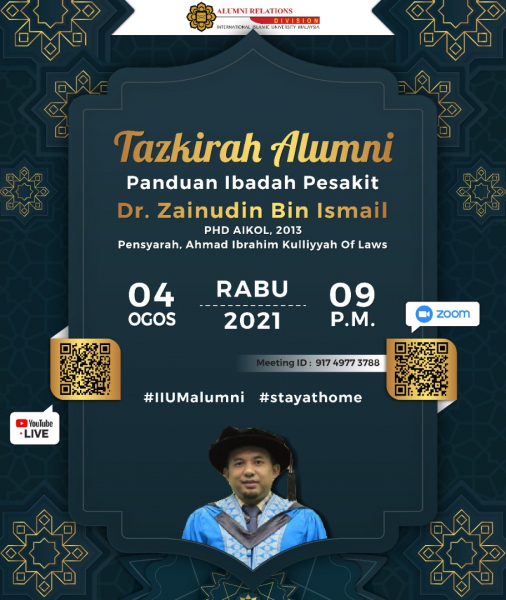 Tazkirah Alumni : Panduan Ibadah Pesakit