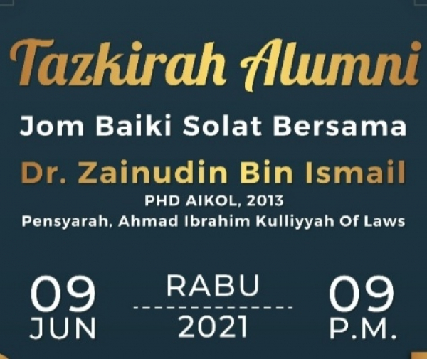 Tazkirah Alumni : Jom Baiki Solat