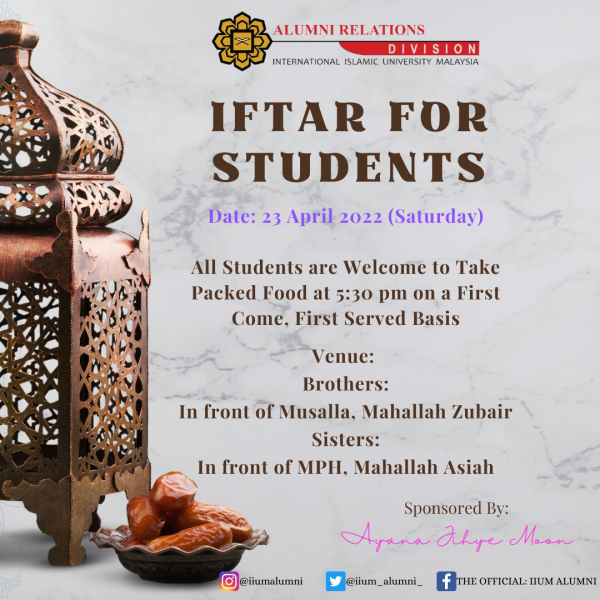 Iftar for Students 5/2022