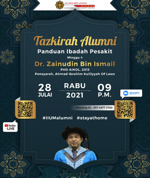 TAZKIRAH ALUMNI : PANDUAN IBADAH PESAKIT (MINGGU KE EMPAT)