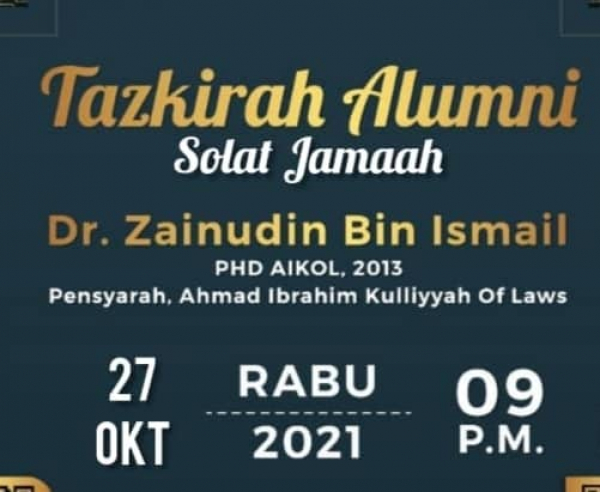 TAZKIRAH ALUMNI : SOLAT JAMAAH