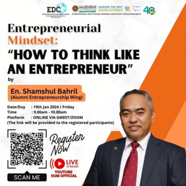 EDC Monthly Talk featuring Mr. Shamsul Bahril