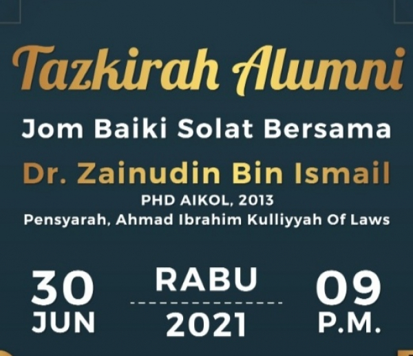 Tazkirah Alumni : Jom Baiki Solat