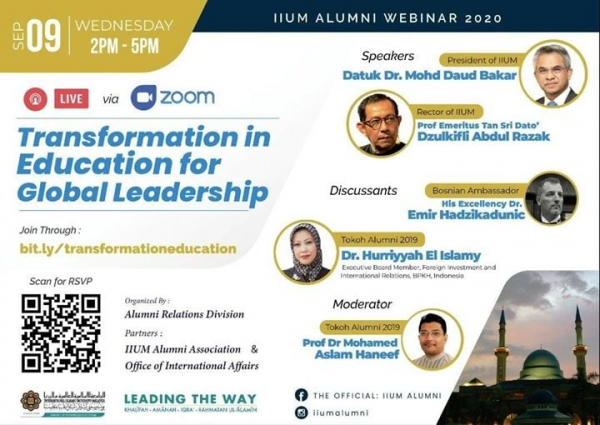 IIUM Alumni Webinar : Transformation in Education for Global Leadership