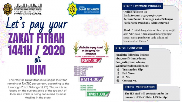ZAKAT FITRAH 1441/2020 AT IIUM