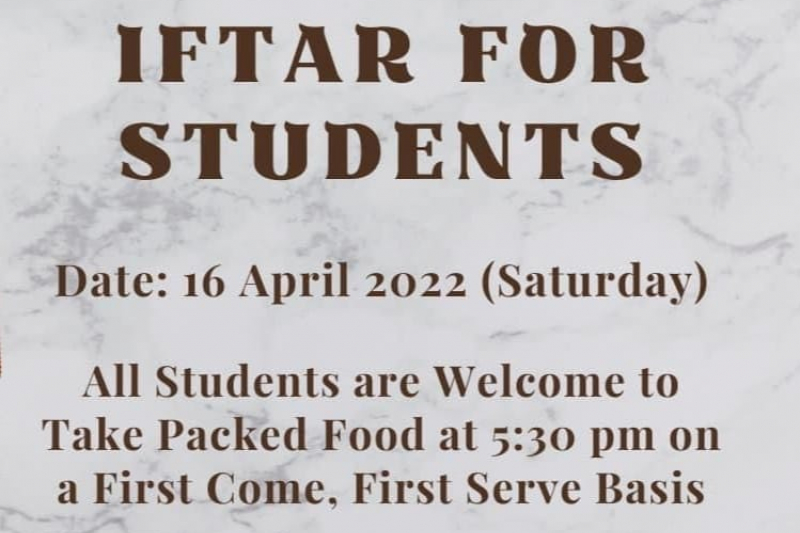 IFTAR FOR STUDENTS
