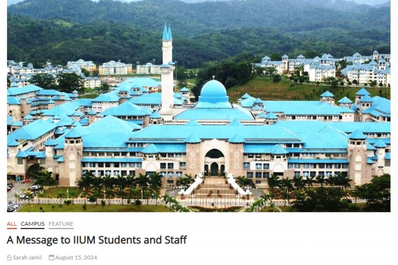 A message to IIUM family - Students, Staff and Alumni