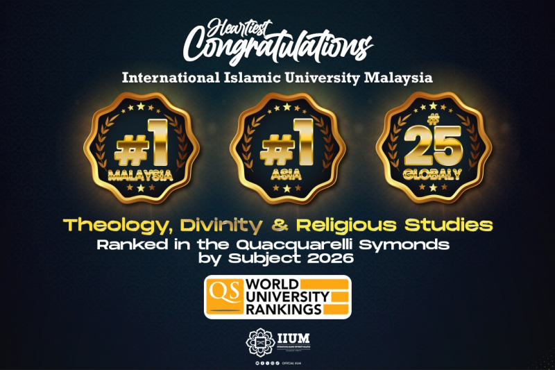 UIAM tersenarai 25 universiti terbaik dunia.