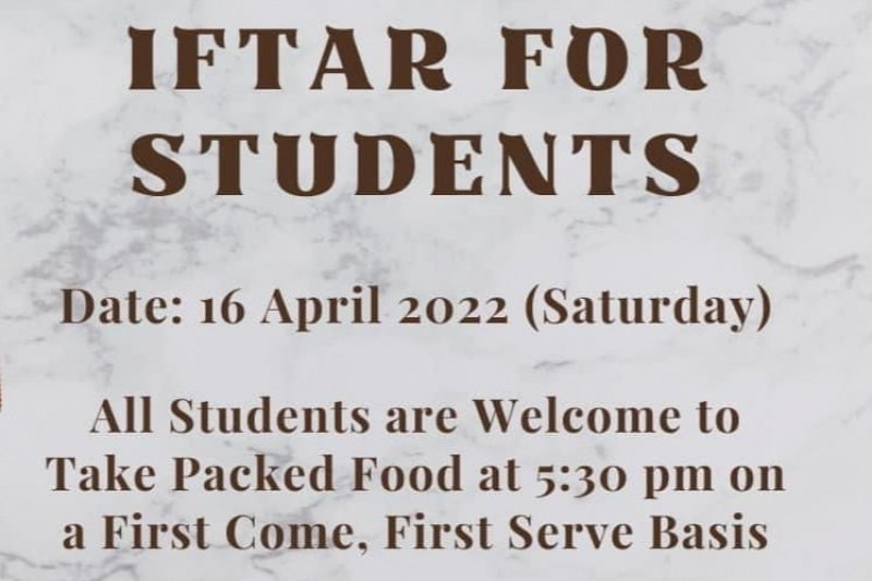 Iftar for Students 02/2022